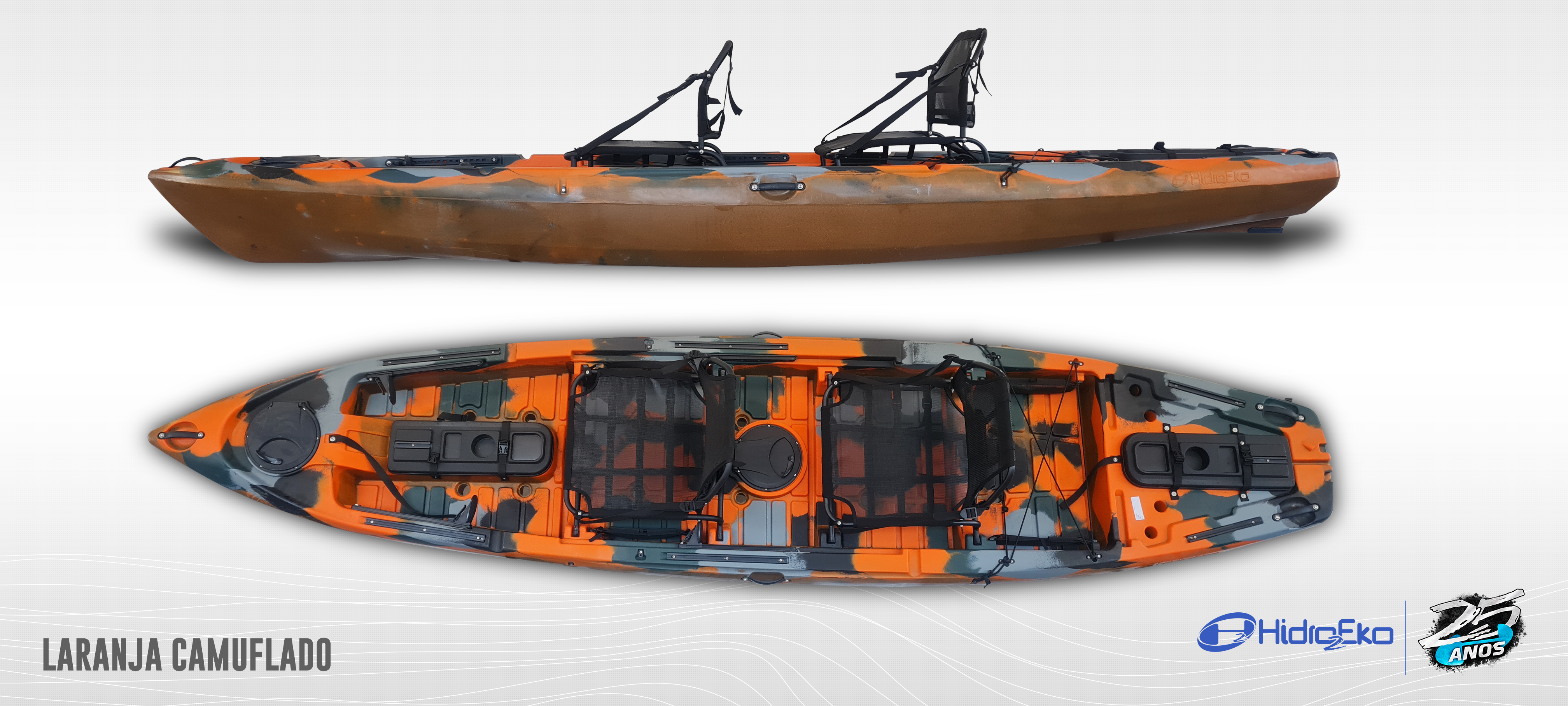 Caiman 135 Laranja Camuflado