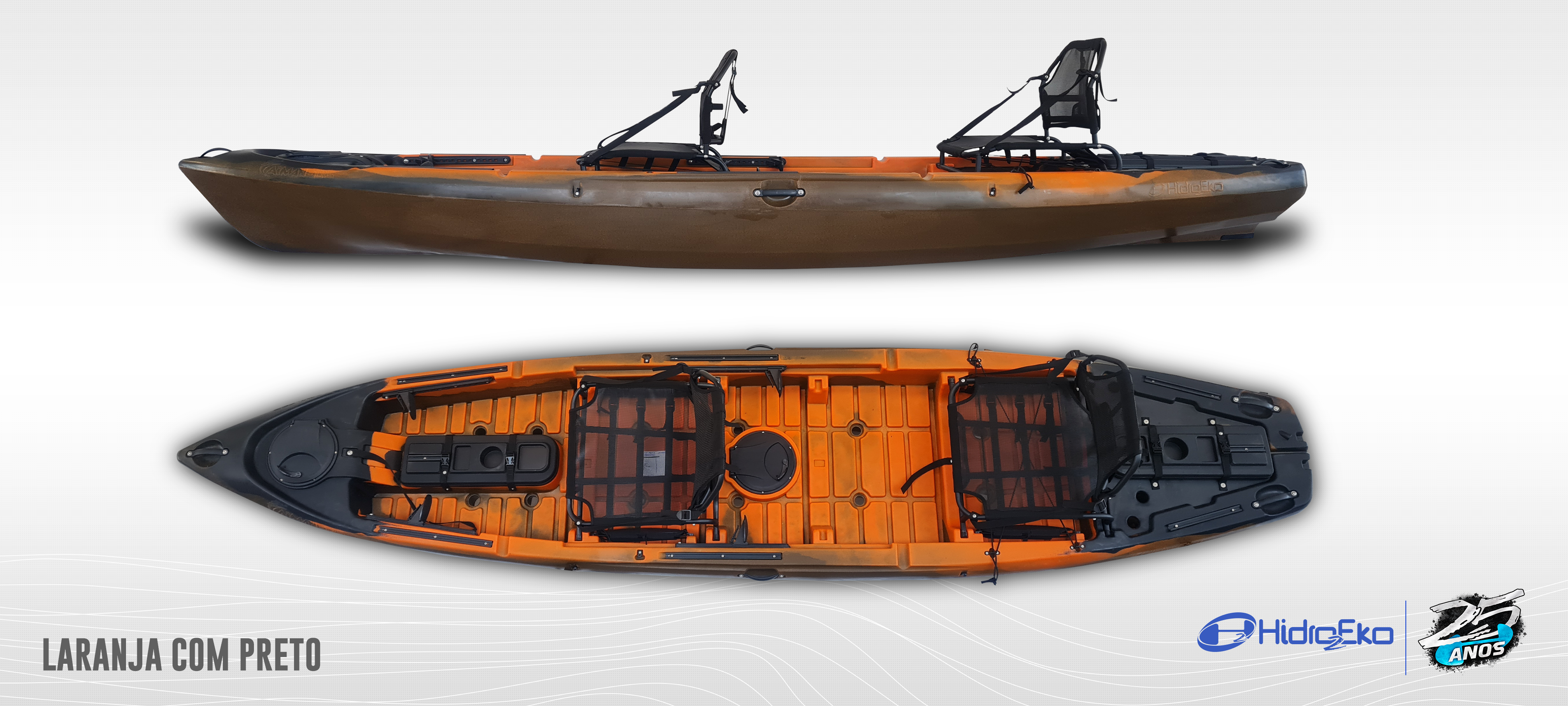 Caiman 135 Laranja com Preto